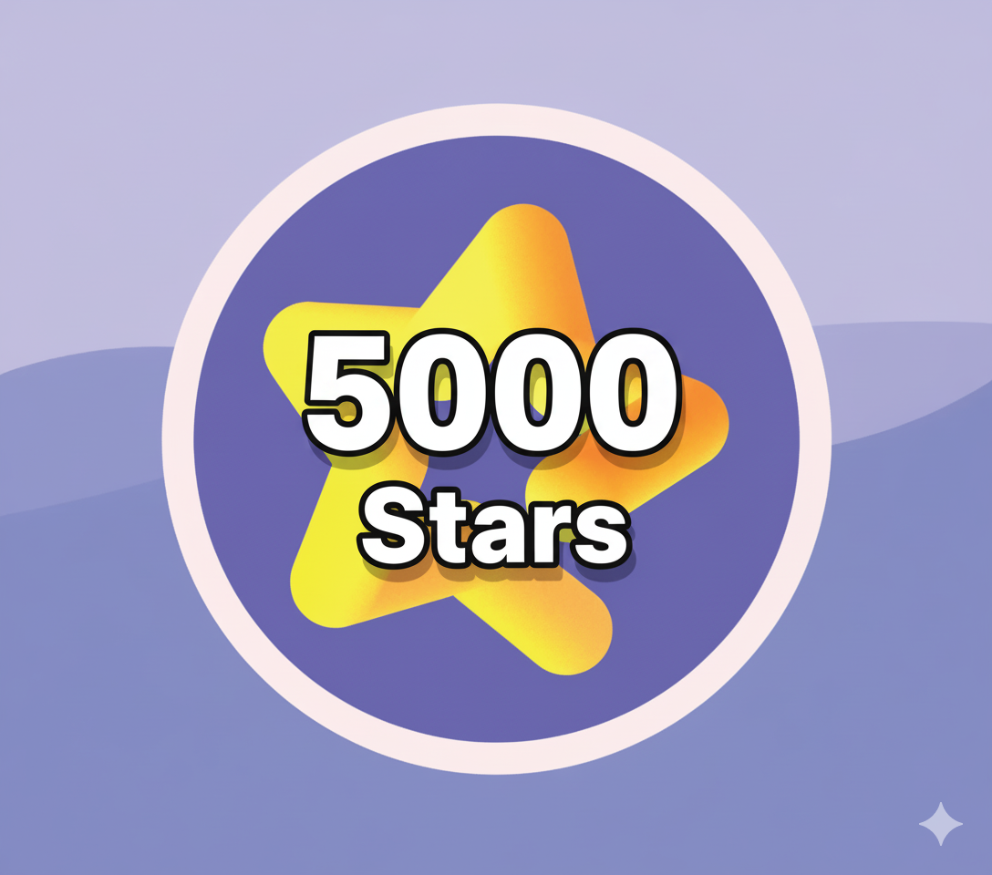 بسته 5000 عددی استارز تلگرام