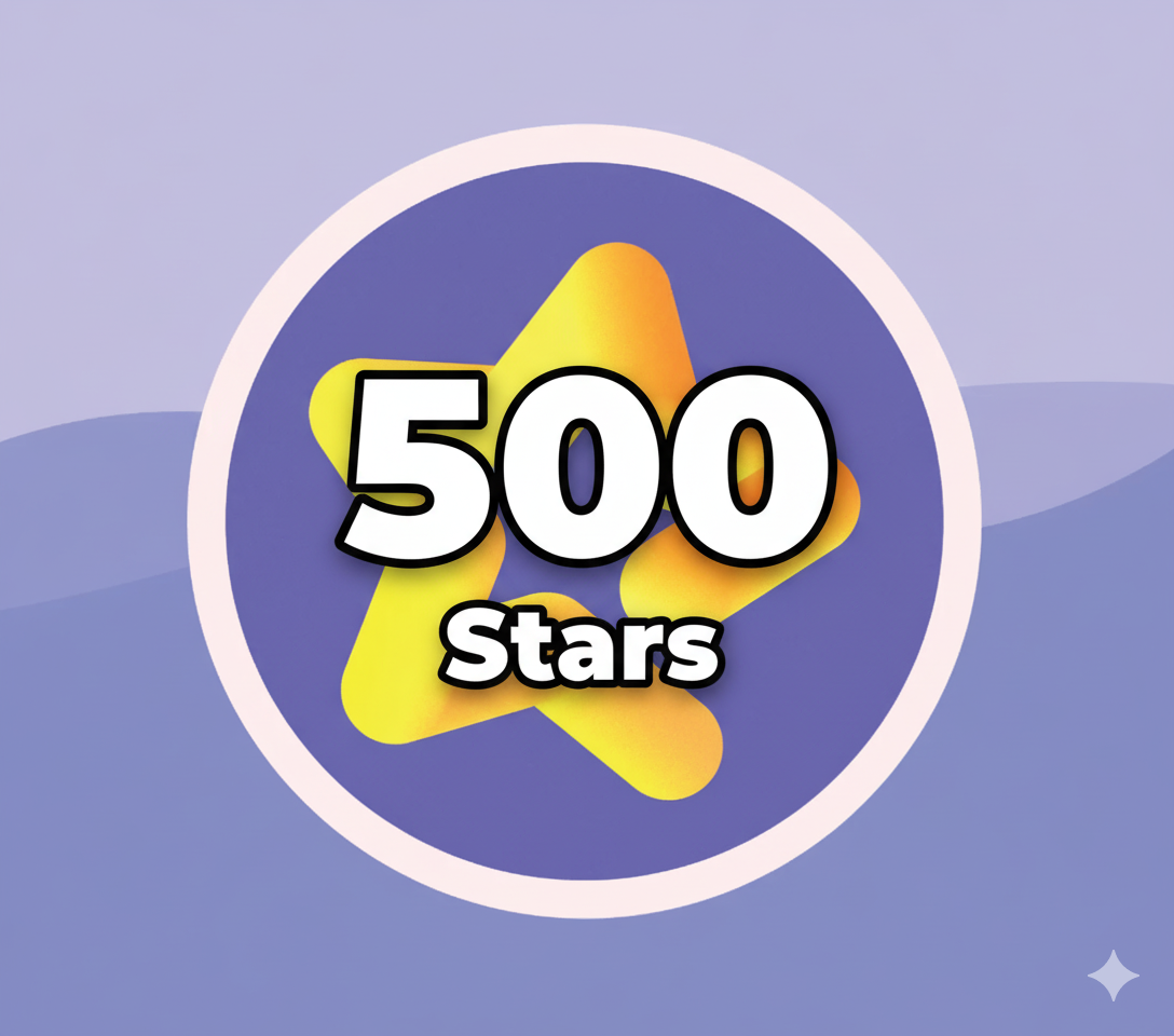 بسته 500 عددی استارز تلگرام