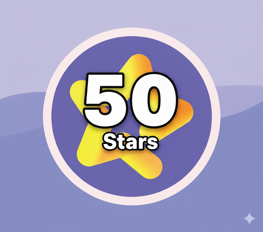 بسته 50 عددی استارز تلگرام