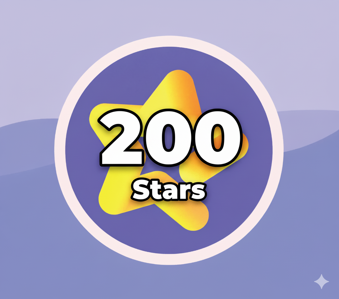 بسته 200 عددی استارز تلگرام