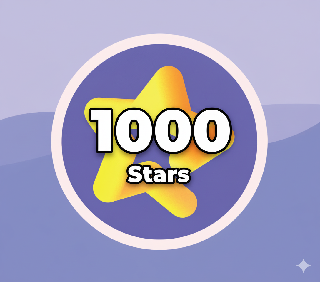 بسته 1000 عددی استارز تلگرام