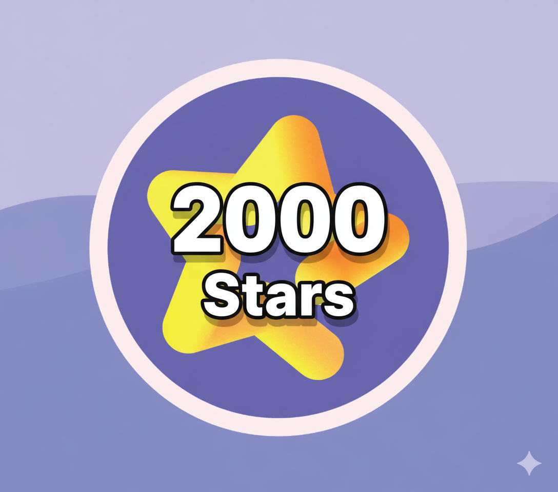 بسته 2000 عددی استارز تلگرام